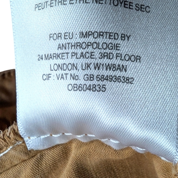 Anthropologie Hei Hei Abroad Sateen Skinny Trousers Honey Tan Women's size 27 - Picture 10 of 15
